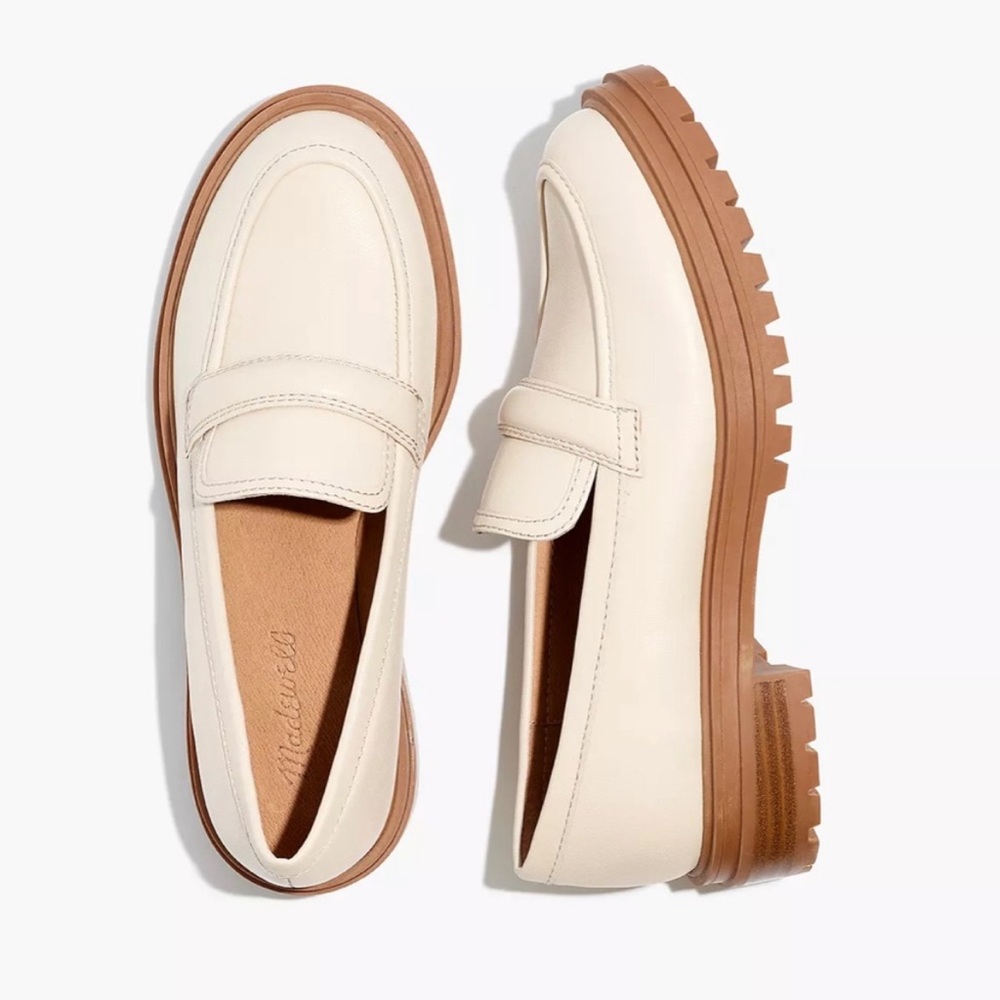 Madewell Bradley lugsole loafers harvest moon leather